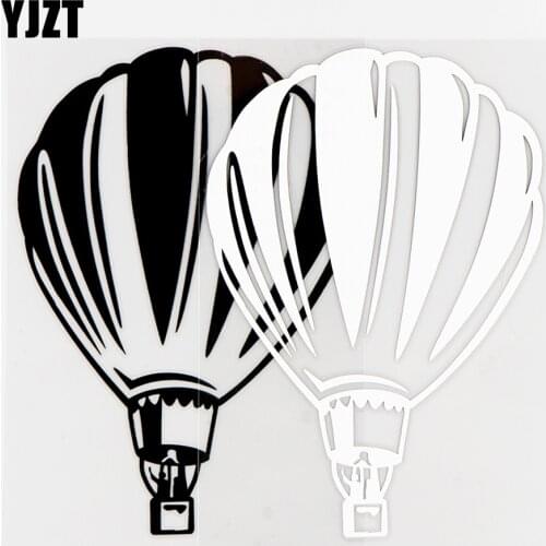 YJZT 10.7×15.5CM Exquisite Hot Air Balloon Beautiful Cool Vinyl Decal Nice Car Sticker Black / Silver 10A-0547