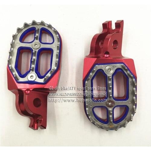 Billet CNC MX Foot Pegs Pedals Rests Stainless Steel For CR CRF CR125 CR250 CR500 CRF250 CRF450 Motocross Enduro Supermotard