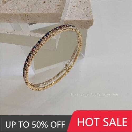 Women Vintage Geometric Bracelet Temperament Bangles Female Fashion Colorful Bracelet Jewelry Gift Accessories Dropshipping