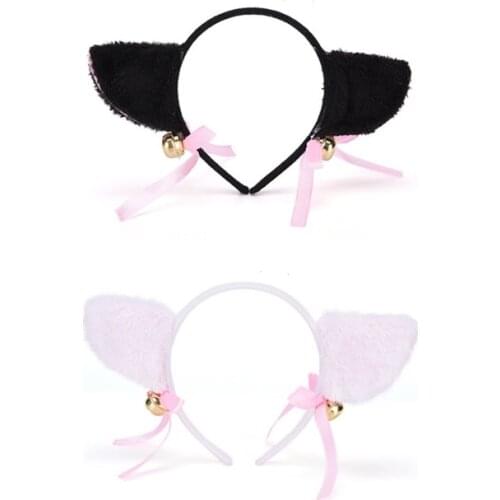 1 Pcs Hot Charming Lovely Fox Fur Ear Hair Band Lovely Bell Cat Ear Hairband Women Fashion Cute Hairwear
