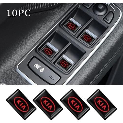 10PCS Epoxy 3D Car Styling Emblem Badge Sticker Decals For Kia rio ceed sportage cerato soul sorento k2 k5 Car Accessories