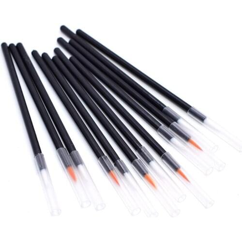 100pcs/lot Disposable Eyeliner Brush Beauty Makeup Eye Liner Brushes Professional Nylon Lip Liner Brush with Cover Cosmetic Tool