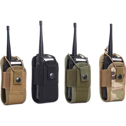 1000D Nylon Tactical Molle Radio Pouch Walkie Talkie Holder Bag Waist Pack Portable Interphone Holster Hunting Magazine Pouch
