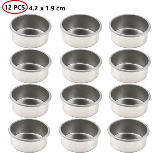 12Pcs Metal Round Candle Cup Pans Empty Lightweight Candle Tins Molds Jars Premium Iron Container Cans For DIY Candle Making