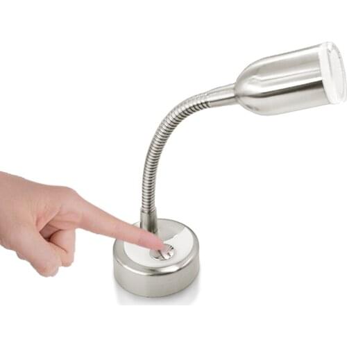 10-15V LED Boat Yacht Marine Navigation Light Stainless Steel Warm white Touch switch reading lamp Flexible Snake Lighting