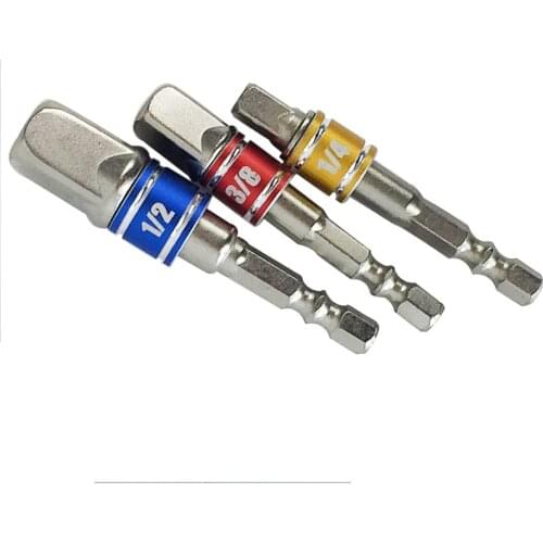 3pc Color Security Belt Beads Pole Universal Sleeve Hex Screwdriver Set Power tools Accessories