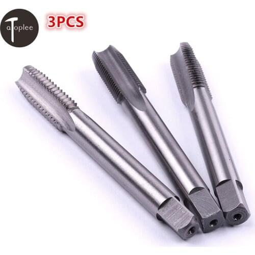 3PCS M12 HSS Right Hand Thread Tap Metric Tapper Plug Tool 1.25mm,1.5mm,1.75mm Pitch 9mm Shank Diameter Taps Hand Tools