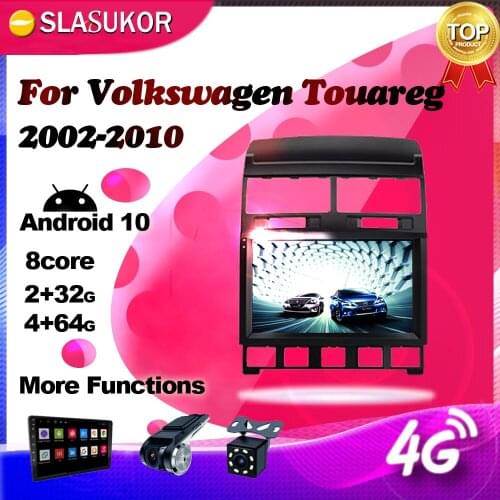 4+64G Android DSP For Volkswagen Touareg 2002 2003 2004 2005-2010 Car Radio Multimedia Video Player Navigation GPS No 2 din 2din