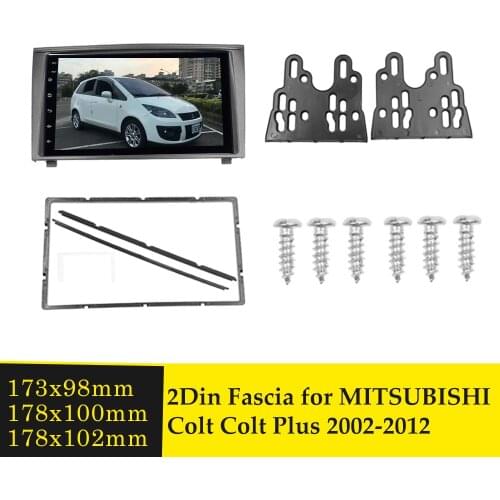Double Din Fascia Car Radio Stereo Fitting Frame For MITSUBISHI Colt Plus 2002-2012 DVD Player Audio Fascias Mount Panel Bezel