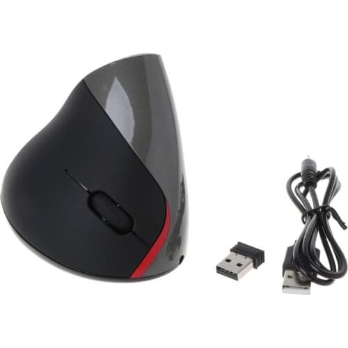 USB Wireless Vertical Ergonomic Wrist Healing Optical Mouse For PC Laptop Drop shipping