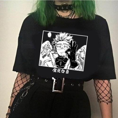 Unisex T Shirt My Hero Academia Hawks Anime Oversized T Shirt Mens Clothing Streetwear Casual Tops