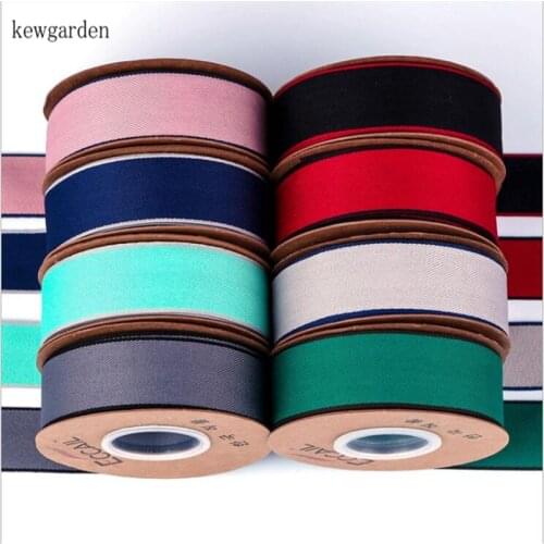 Kewgarden Solid Color Cotton Satin Ribbons 1-1/2" 1" Handmade Tape DIY Bowknot Ribbon Riband Packing Ribbon Accessories 10 yards