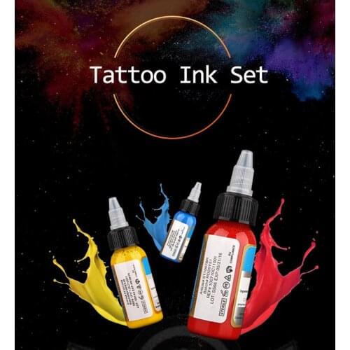 14 Pcs 30ml Professional Tattoo Ink 14 Colors Set 1oz 30ml/Bottle Tattoo Pigment Kit Fashion Makeup Cosmetics Tools Ink