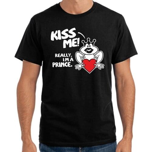 Newest 2019 Men T-Shirt Fashion Kiss Me I Really Prince | Fun | Frog Prince | S-XXXl cotton Tops Tee shirt