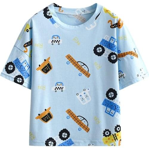 New Summer Childrens Clothing Toddler Boys Short Sleeve T-shirt Kids Sweatshirt Childs Cartoon Cotton Clothes Girls T-Shirt