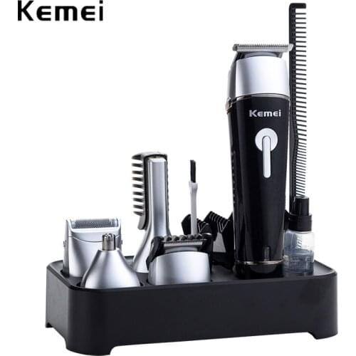 Kemei Rechargeable Hair Trimmer Professional Clipper Men Electric Shaver Razor Barber Nose Trimmer Hair Cutting Machine
