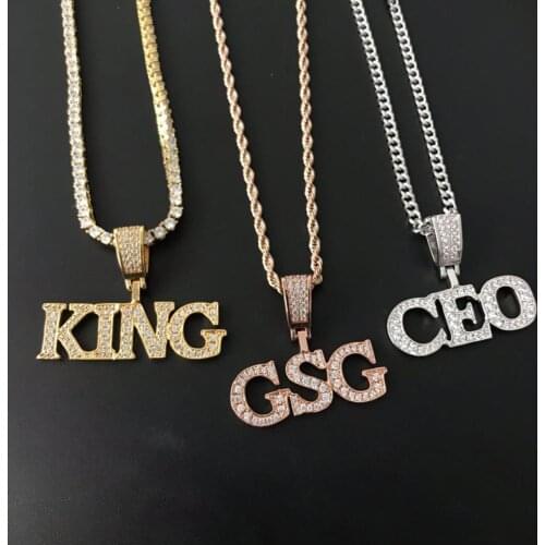 Custom letter pendant whole sale nameplate