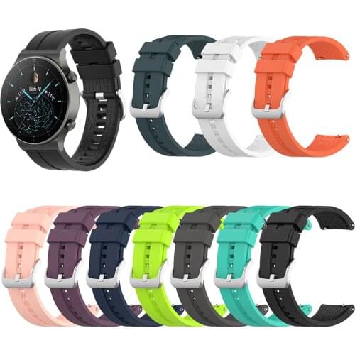 Silicone Sport Strap For Huawei Watch 2 3/3 Pro GT GT2 42mm 46mm GT 2 Pro Smart Watch Band Bracelet 20mm 22mm Replace Wristband