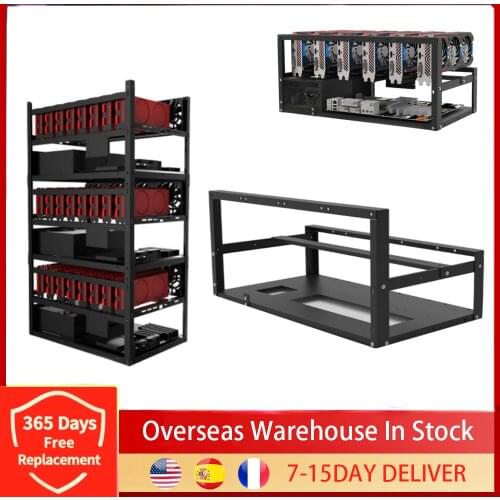 Stackable Mining Case Rack Motherboard Bracket Open Mining Rig Frame ETH/ETC/ZEC Ether Accessory Tools for 6/8 GPU Bitcion