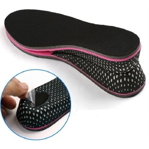 Height Increase Insole Memory Foam Insole Shock Absorbing Insoles Breathable Shoe Pad Palmilha Altura Semelle Chaussure Zooltjes