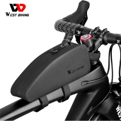 WEST BIKING Bike Top Front Tube Bag Cycling Nylon Waterproof Frame Bag Bike Pannier Triangle Big Storage Case MTB Bicycle Bags