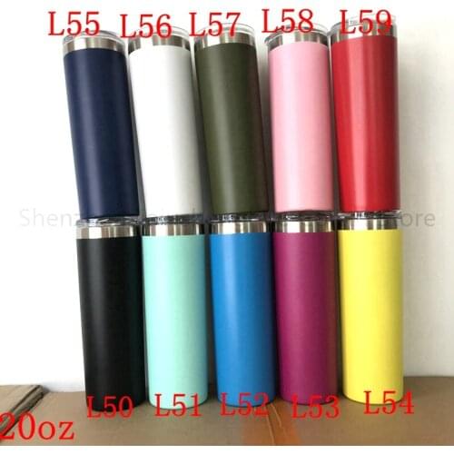 25pcs 20oz 30oz Tumbler Double Wall Stainless Steel Vacuum Tumbler Vacuum Insulated Straight Cups Flask Beer Coffee Mugs