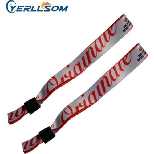 YERLLSOM 200PCS/Lot High Quality Customized Cloth Wristbands With Woven Logo For Events F042401