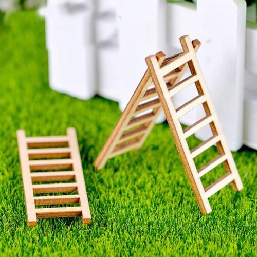 10PCS Fairy Miniature Wood Stairs Garden Home Decoration Mini Toy Craft Ornaments Gifts Home Decoration Accessories Modern