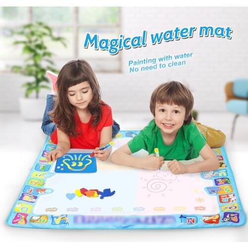 100*100CM Magic Water Drawing Mat with Water Pen Drawing Doodle Board Painting Educational Toys for Children Kids Craft