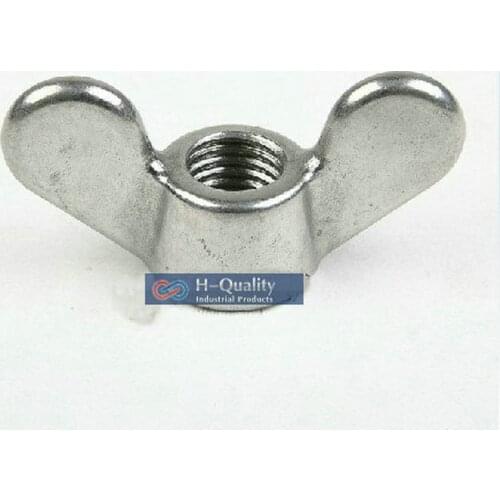 100PCS/LOT Forged Stainless Steel 304 Material Heavy Duty M6 Butterfly Wing Nuts