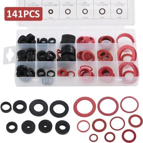 141 PCS Universal Rubber O-Ring Washer Assortment Set High Quality Gasket Automotive Seal Kit for Valves Cars Pump