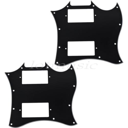 2Pcs Guitar Pickguard Scratch Plate 3ply 2Pickup for Electric Guitar Replacement
