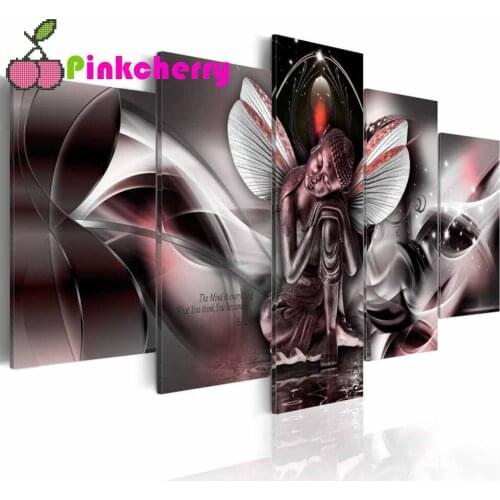 5pcs,Diy diamond painting cross stitch MYTHICAL BUDDHA mosaic square drill full Round diamond embroidery multi-picture k1142