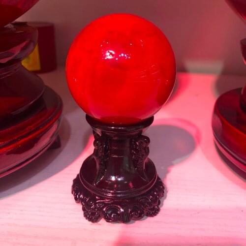 6 cm fused stone beautiful red quartz stone magic ball phototherapy healing attack