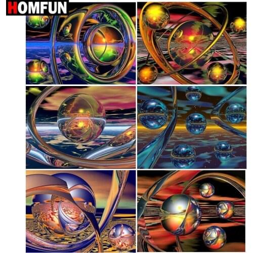 HOMFUN DIY Diamond Painting "Color planet landscape" Full Drill Square Round Diamond Embroidery 5D Cross Stitch Decoration Home