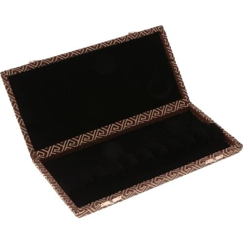 Solid Wood Bassoon Reed Case Holder with Internal Thicken Flannel for 10Pcs Reeds Capacity