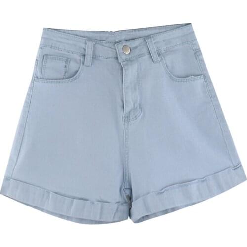 ZG1210 2020 Summer new women fashion high waist show slim joker vintage joker denim stretch shorts cheap wholesale