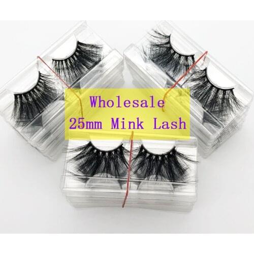 Makeup False Eyelashes Wholesale 30 Pairs 5D Mink Lashes 25mm Mink Eyelash Extension Beauty Thick 3D Mink Lashes Full Strip Mink