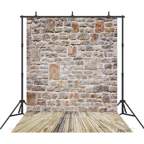Brick Wall Wooden Boards Floor Portrait Photographic Backgrounds Baby Shower Photo Studio Props Photo Booth Props