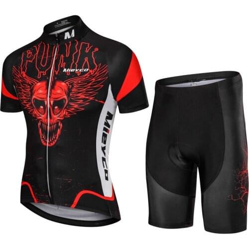 2021 Mens Cycling Jersey Set MTB Bicycle Accessories Clothing Red Skull 5D Gel Pad Mountain Bike Road Roupa Ciclismo Masculino