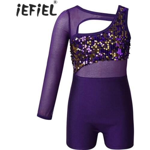 Shiny Sequins Performance Dance Girls Clothes Set Gymnastics Leotard Jumpsuit Modern Jazz Stage Show Dresses for Girls Clothes