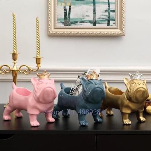 Nordic Creative Bulldog desktop Storage organization Decorative ornaments Modern home Entrance living room Storage Box