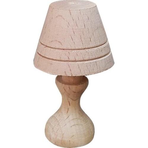 My28 Miniature Lampshade Lamp Wooden Object paintable decorative objects декоративные предметы под роспись