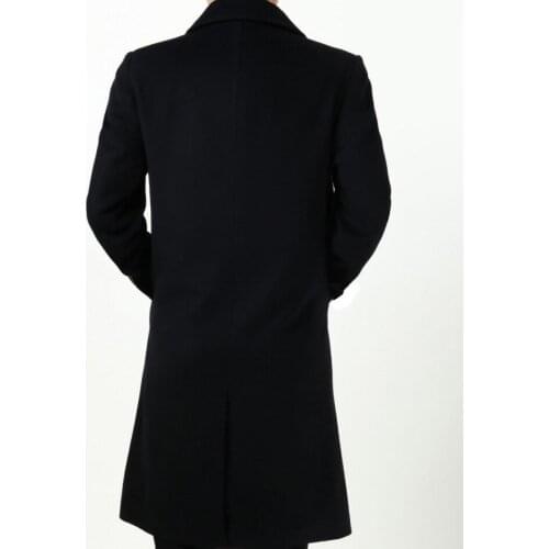 Plus Size 4XL New Fashion 2020 Winter Coat For Men Long Pea jacket Male Windbreaker Cashmere Coat Men Overcoat LX771