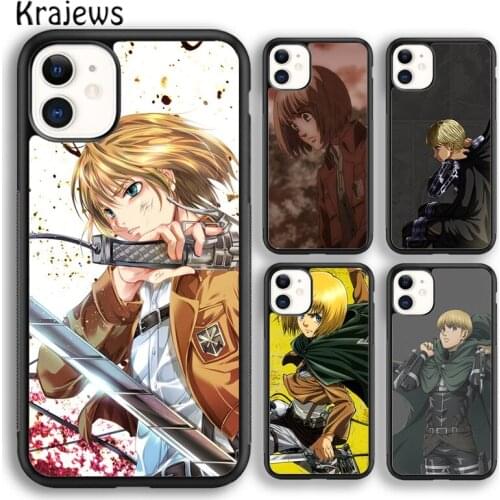 Krajews Armin Arlert Attack on Titan Soft Phone Case Cover For iPhone 5 SE 6s 7 8 plus X XR XS 11 12 pro max Samsung S8 S9 S10