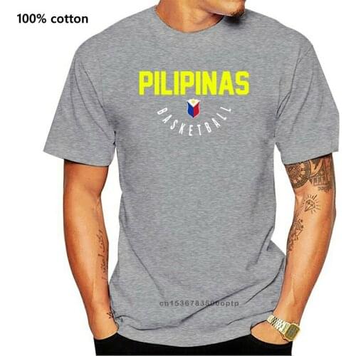 New Pilipinas Basketball Black T-Shirt Gilas Philippines FIBA World Championship Summer Style Tops TEE Shirt