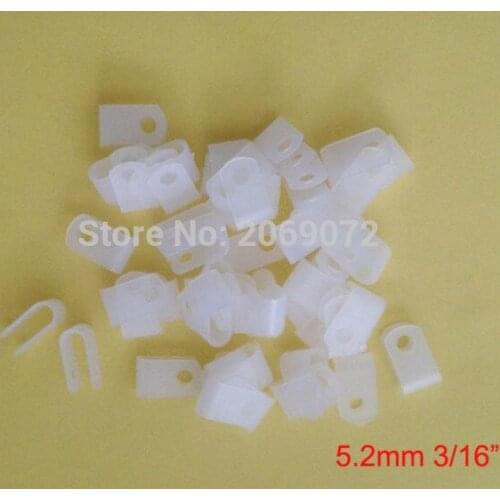 Various Size 3/16'' 100pcs White black Nylon Cable Clamp Car Audio Wire Clip Hose Mounts