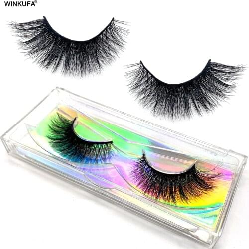 Winkufa 3D Flase Eyelashes Natural Fluffy Eyelash Factory Direct Sale Fastest Delivery 20mm Sexysheep Lashes Extension