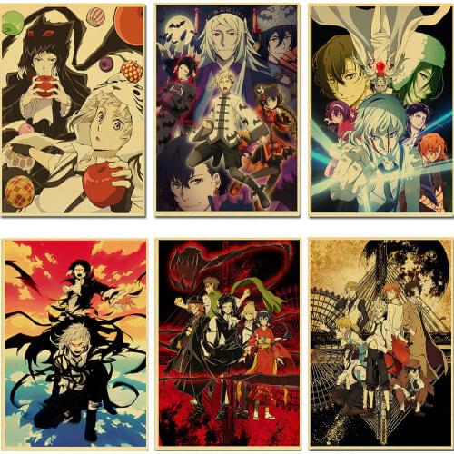Bungo Stray Dogs Retro Posters Japanese Anime Retro Posters Modern Art Poster For Room/Bar Decor