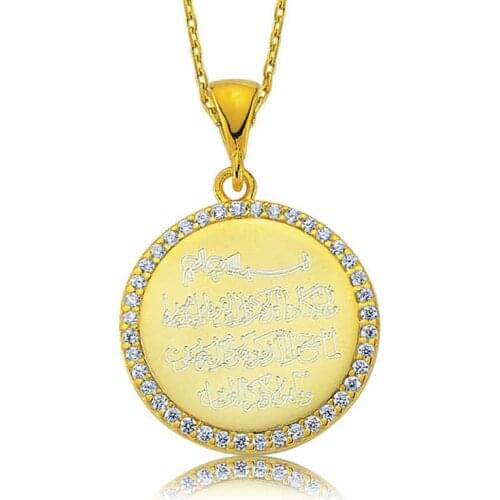 Tevuli 925 Sterling Silver Cubic Zirconia Evil Eye Prayer Lady Necklace